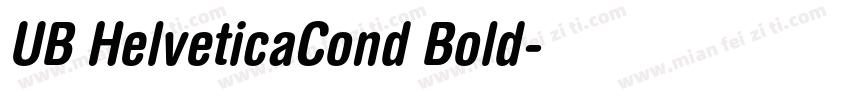 UB HelveticaCond Bold字体转换
